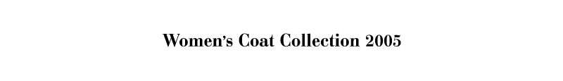 Women's Coat Collection 2005